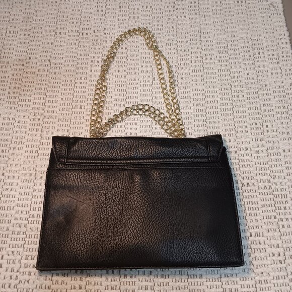 Olivia + Joy faux pebbled leather envelope chain strap shoulder / hand bag purse - Picture 2 of 15